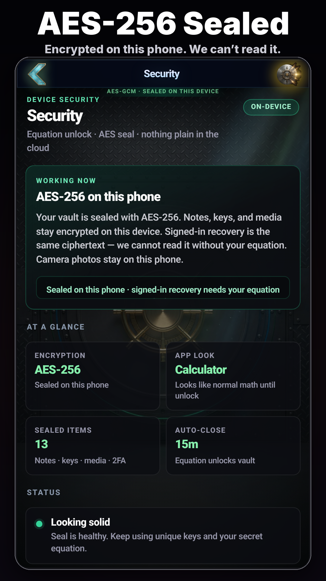 Lock It: Calculator Vault screenshot