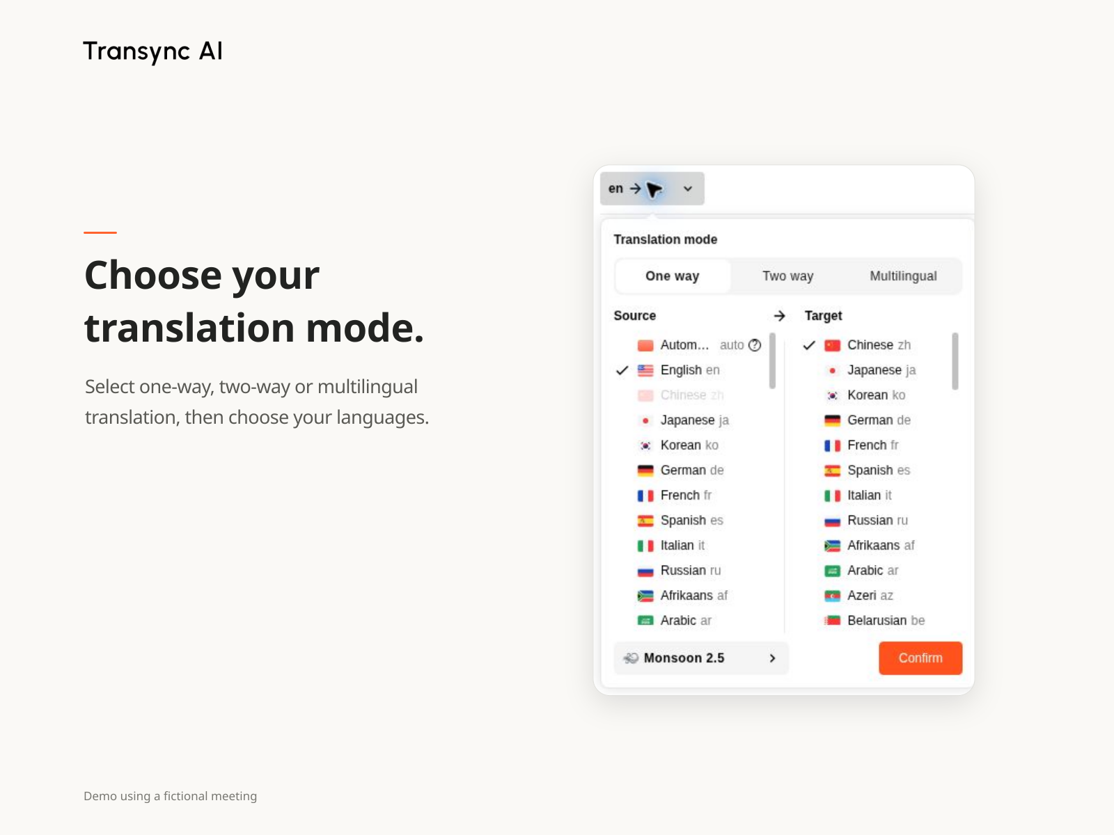 Transync AI screenshot