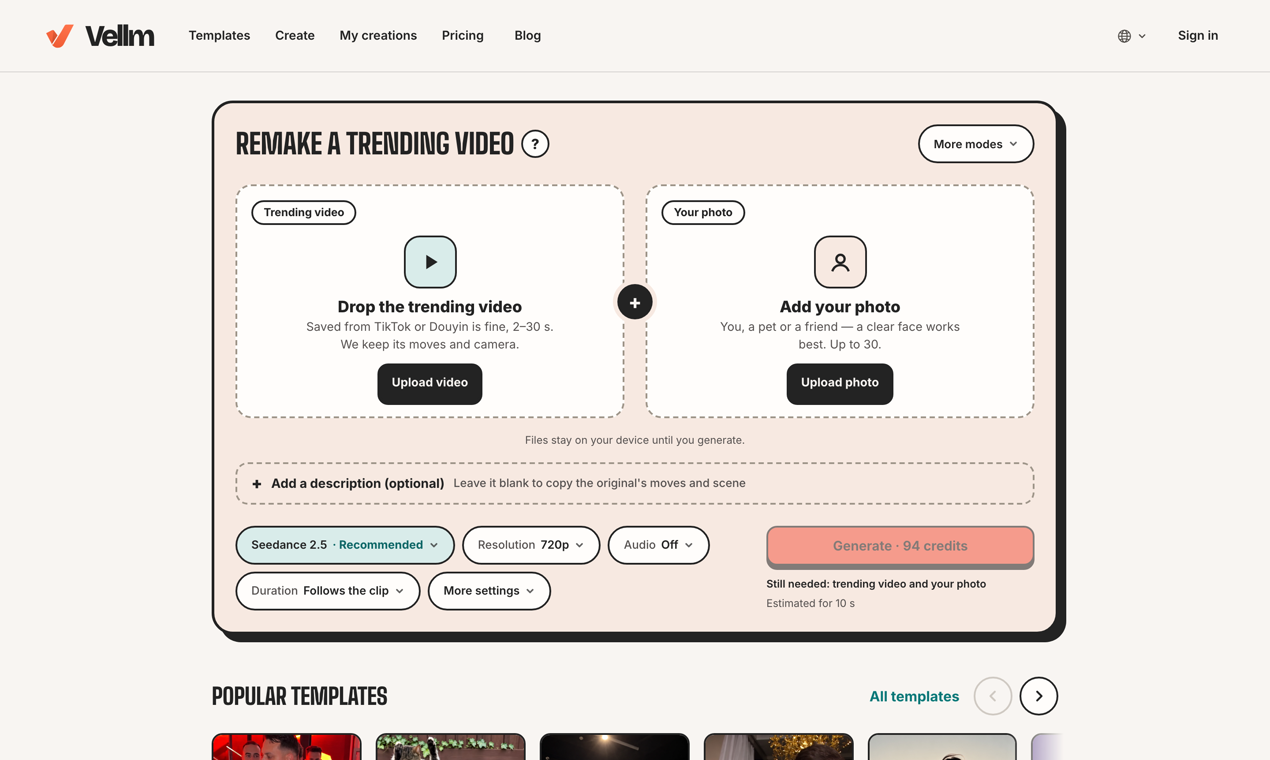Vellm screenshot