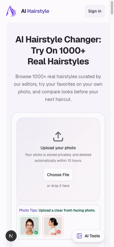 AI Hairstyle screenshot