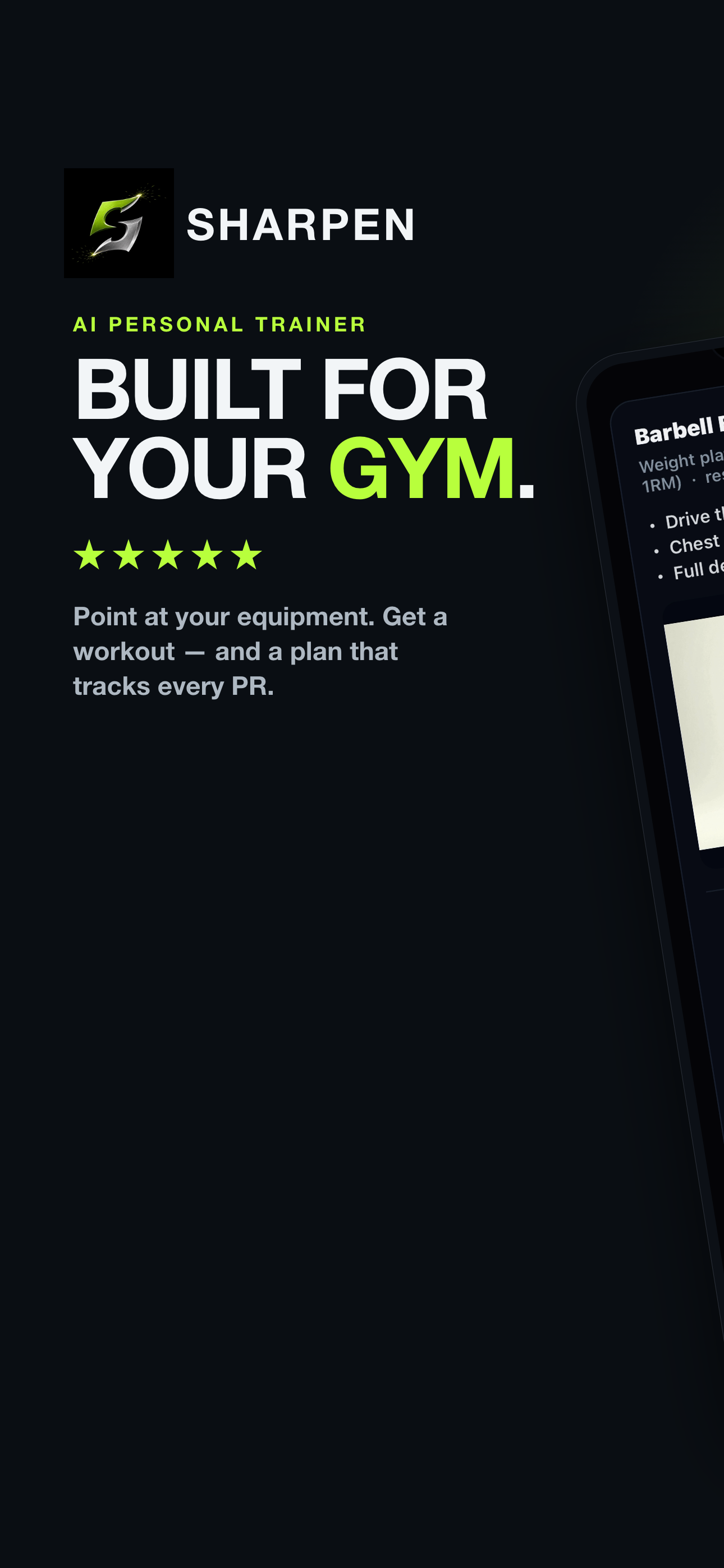 Sharpen Fit: AI Gym Coach screenshot
