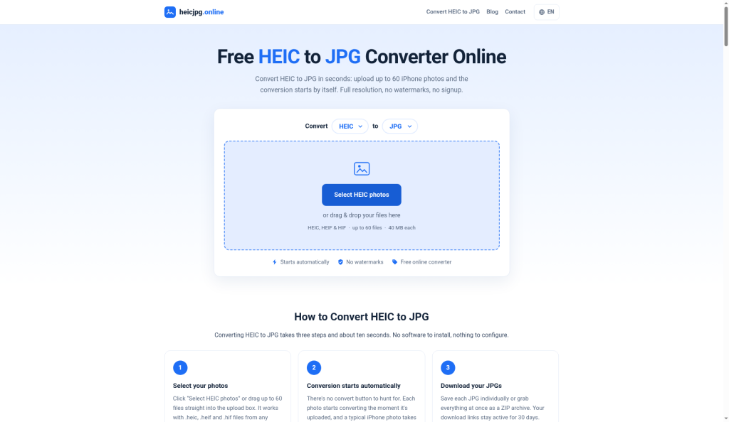 HEICJPG Online screenshot