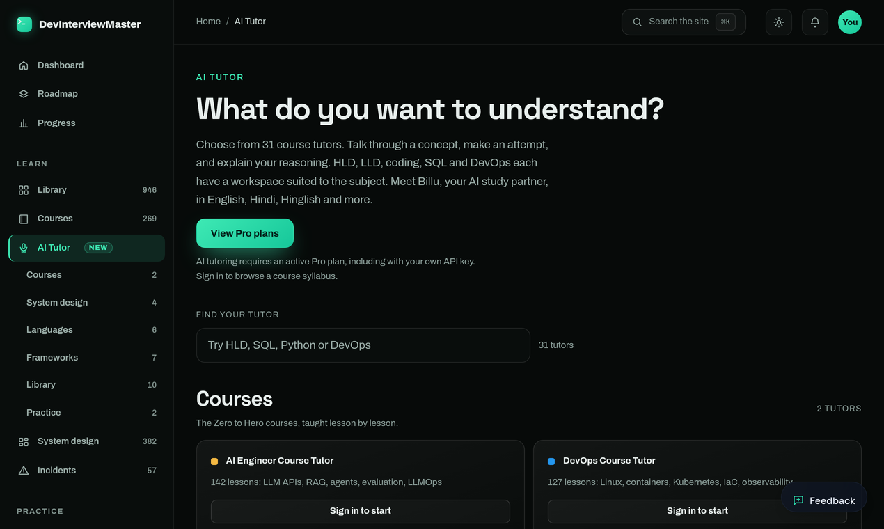 DevInterviewMaster screenshot