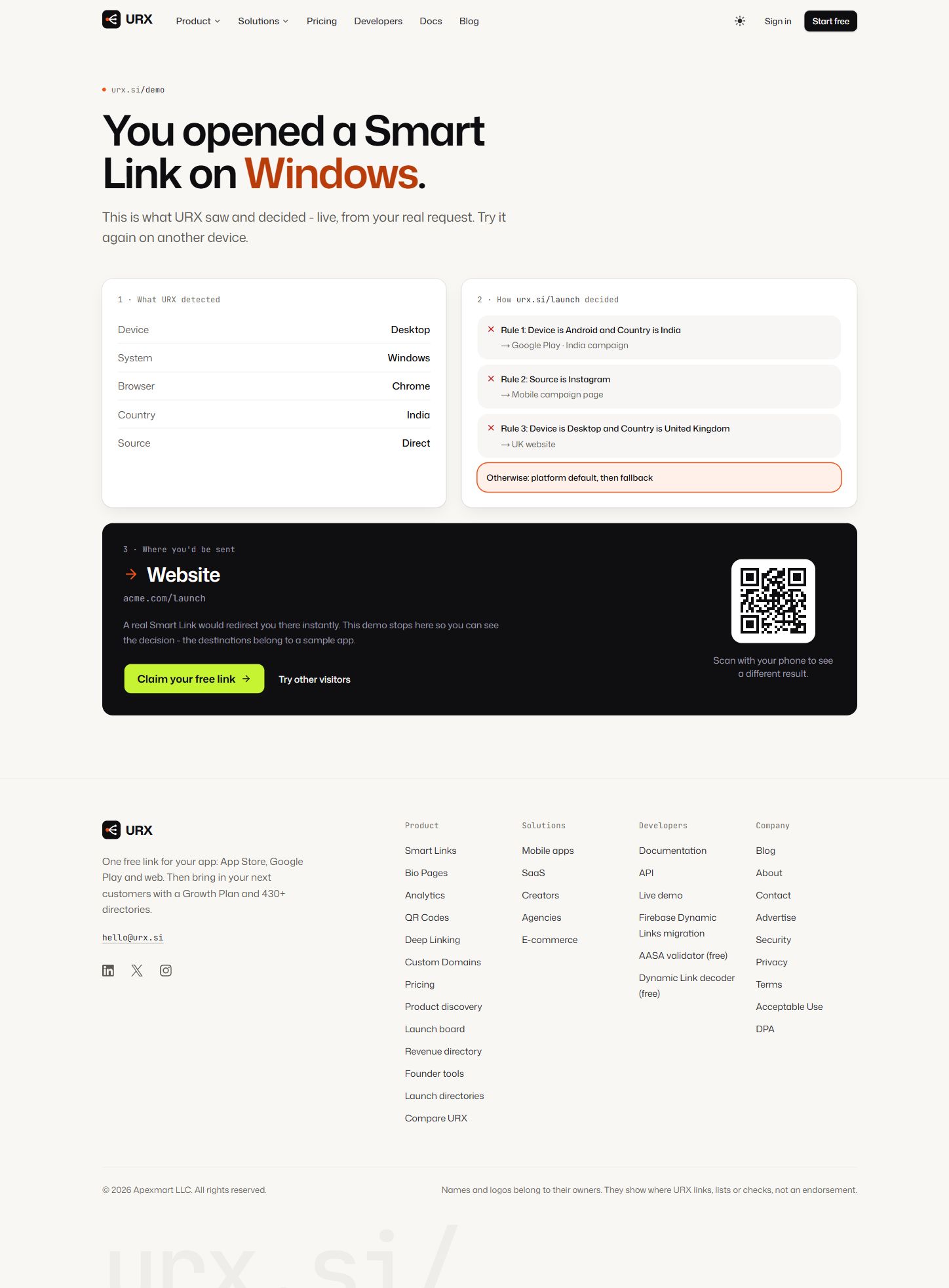 URX screenshot