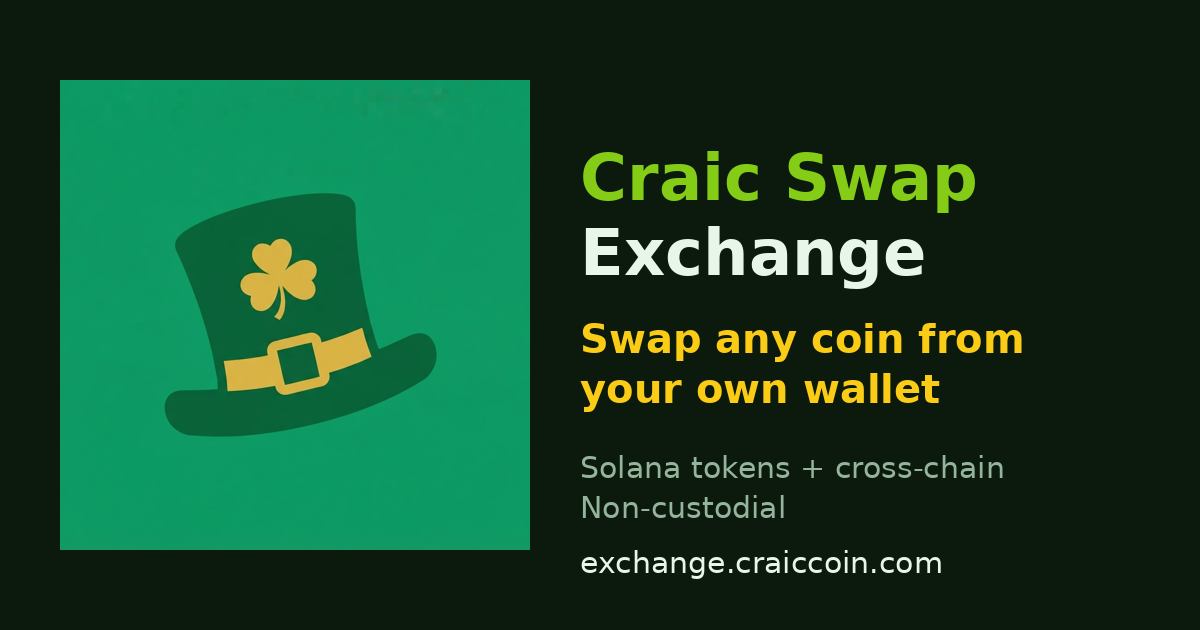 Craic Hub Exchange screenshot