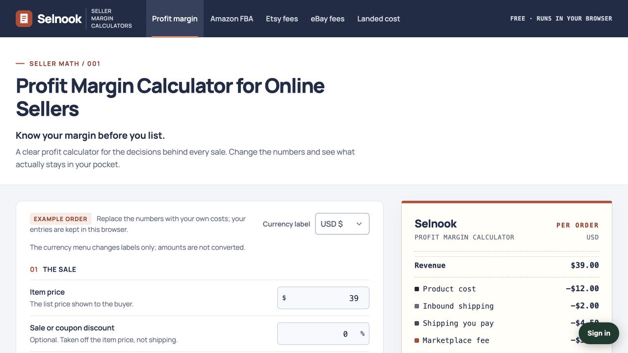Selnook screenshot