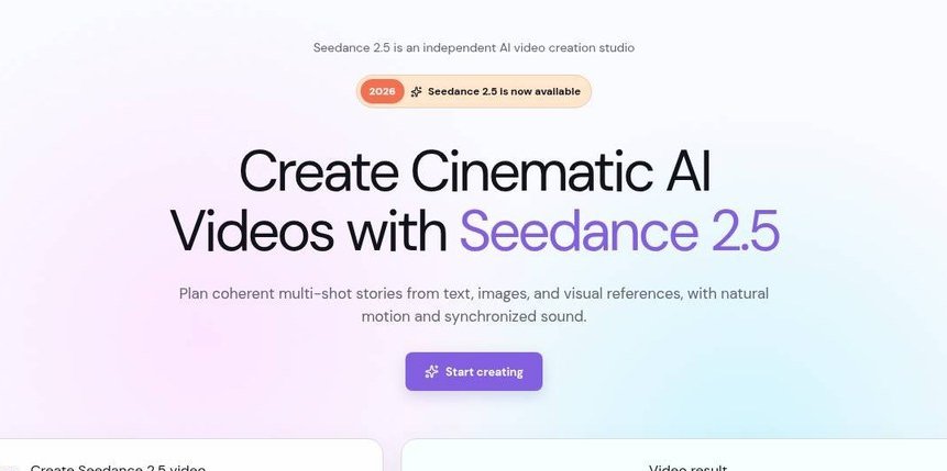 Seedance 2.5 screenshot