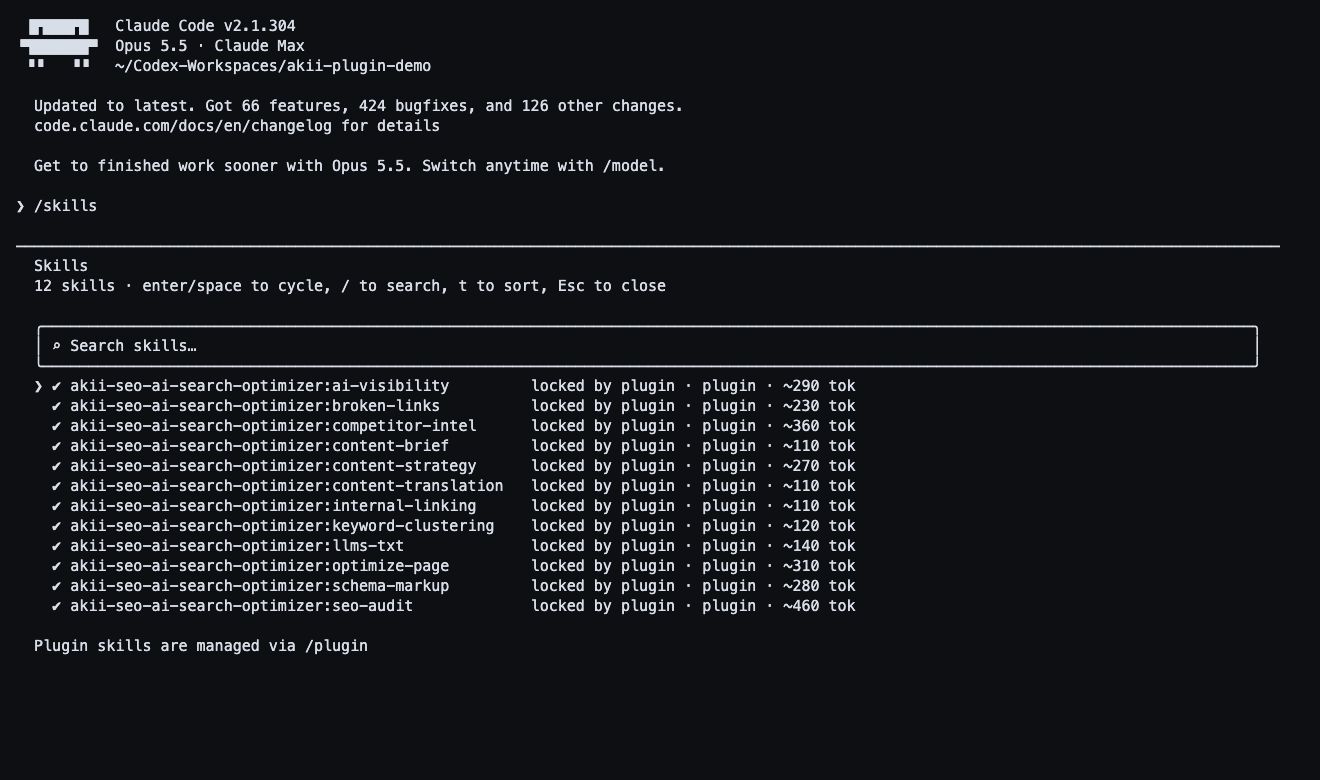 Akii: SEO & AI Search Optimizer screenshot