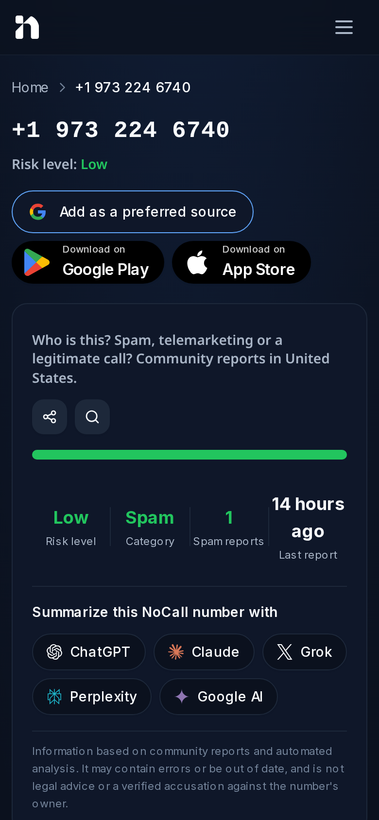 NoCall screenshot