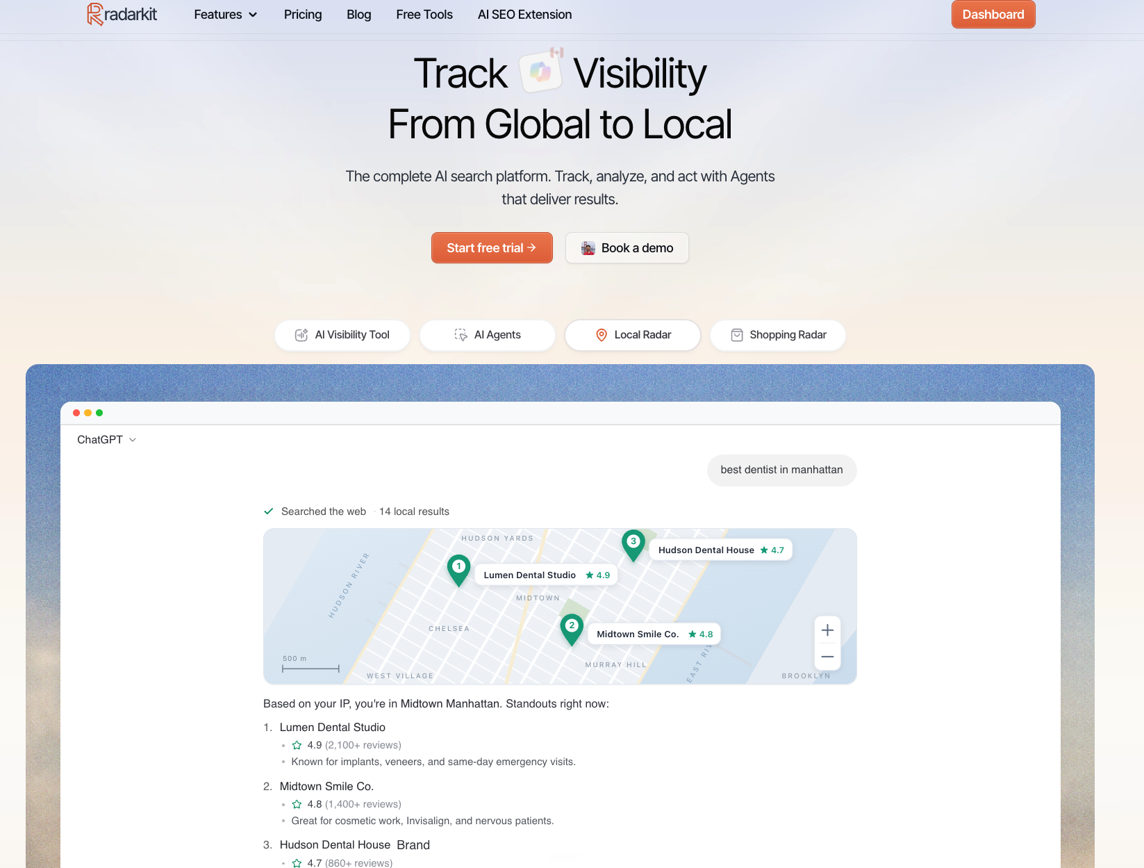 Radarkit screenshot