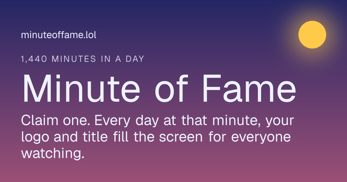 Minute of Fame screenshot