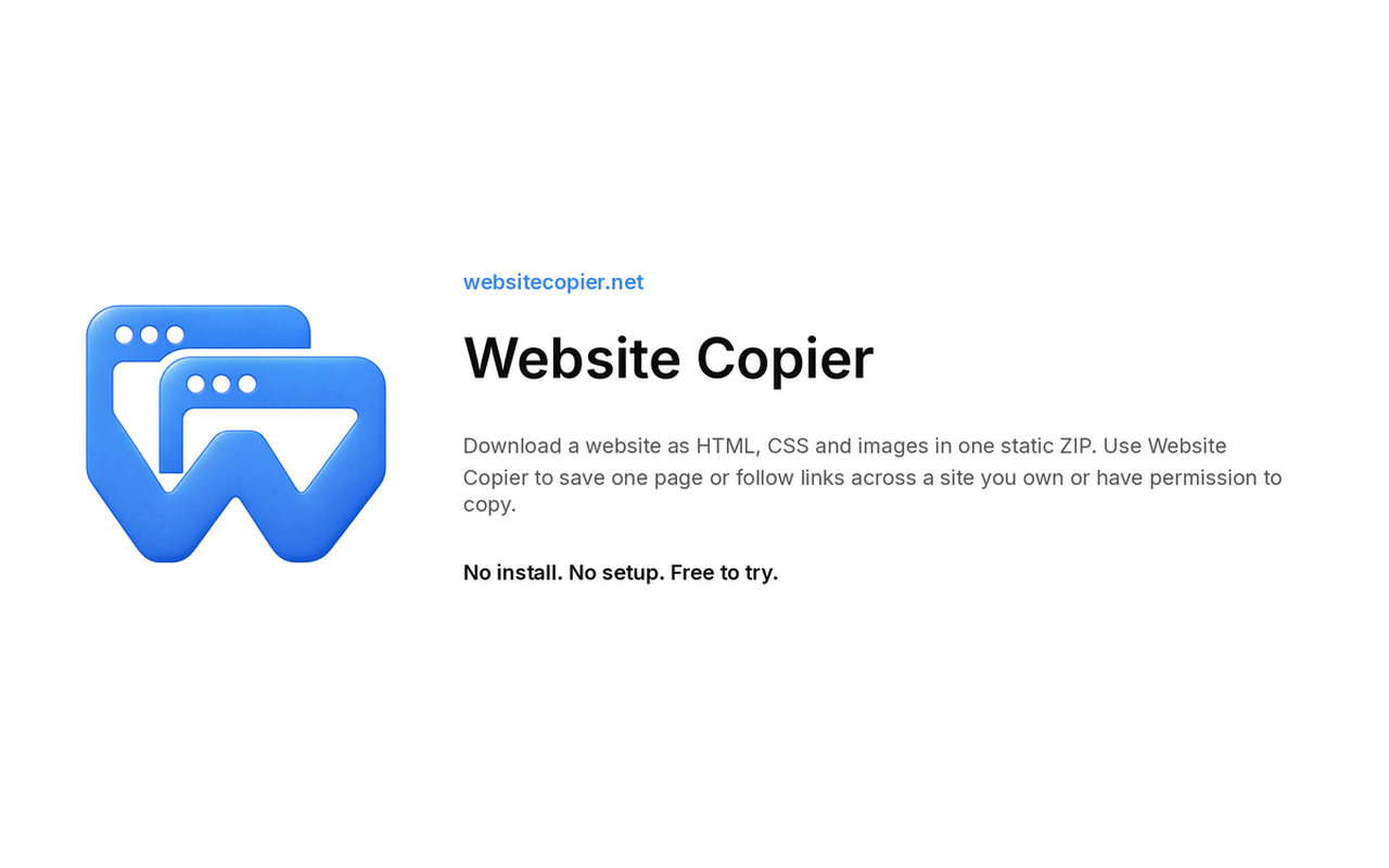 WebsiteCopier screenshot