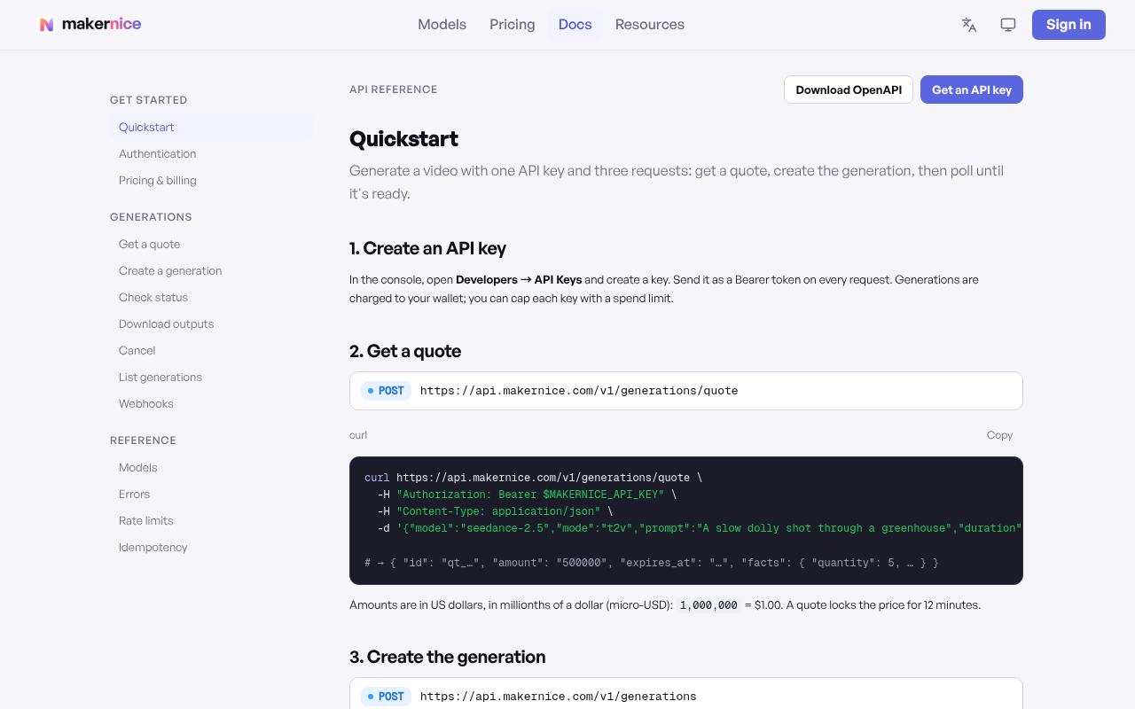 Makernice screenshot